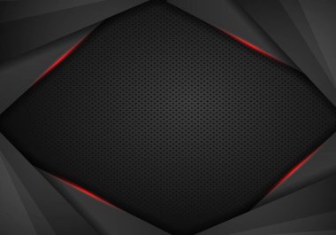 Deri Krom Otomotiv arka plan. Siyah ve kırmızı metalik bac