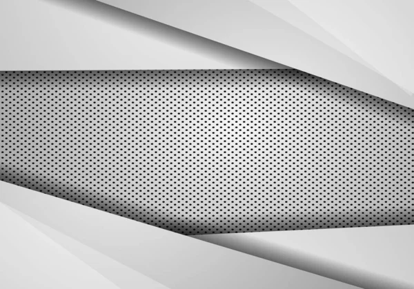 Abstrakter Hintergrund überlappt Dimension grauen Vektor. Metallbackgro — Stockvektor