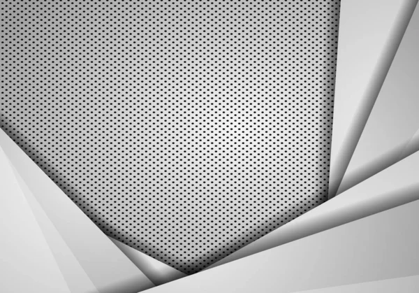 Fondo abstracto superposición dimensión vector gris. gris metálico — Vector de stock