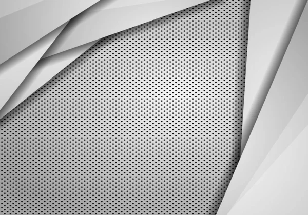 Fondo abstracto superposición dimensión vector gris. Blanco moderno — Vector de stock