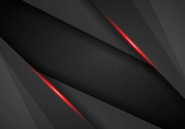 Abstrakt metallic röd svart ram layout design Tech innovation — Stock vektor