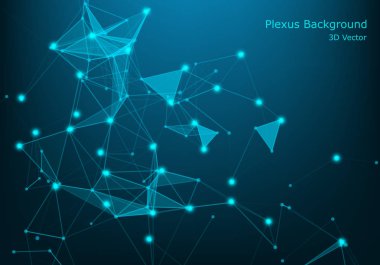 Ağ bağlantısı konsepti mavi vektör illüstrasyonu. Geleceğe yönelik 