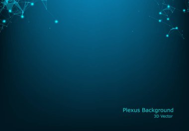 Ağ bağlantısı noktave çizgileri. Teknoloji arka planı. Pleksus