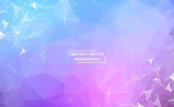 Абстрактный Многоцветный Полигональный Космический Фон Соединяющими Точками Линиями Геометрическая Многоугольная — стоковый вектор