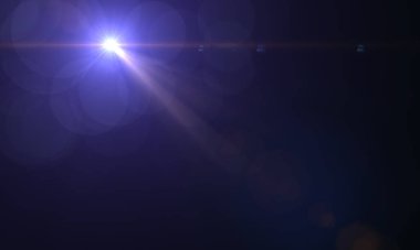 Siyah Arkaplan 'da boş ışık sızıntısı Gerçek Lens Fişeği. Kaplama ya da Ekran Filtresi olarak eklenmesi kolay. 3B Hazırlama.