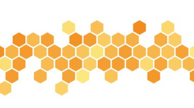 Göz alıcı altıgen desenli arka plan parlak sarı ve turuncu gölgeler içeriyor. Canlı ve modern estetik gerektiren tasarım projeleri için ideal..