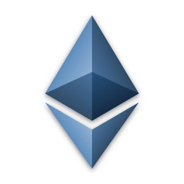 Ethereum klasik cryptocurrency blockchain platformu logo, vektör, illüstrasyon  
