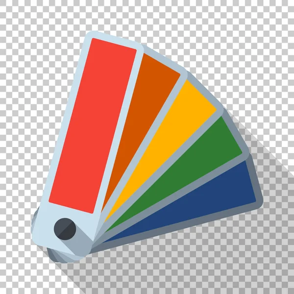 Icono de paleta de colores en estilo plano sobre fondo transparente — Vector de stock