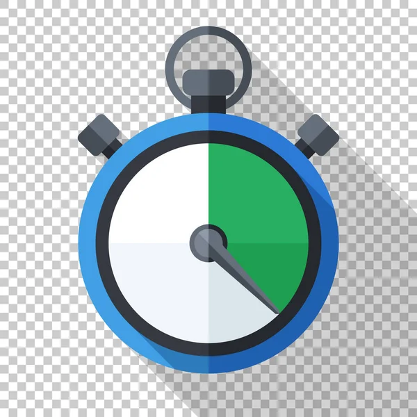 透明背景上平面样式的秒表图标 — 图库矢量图片