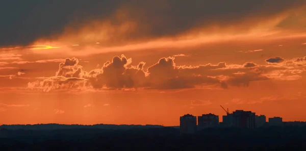 Eerie Beautiful Sky Clouds Sunset — Stock Photo, Image