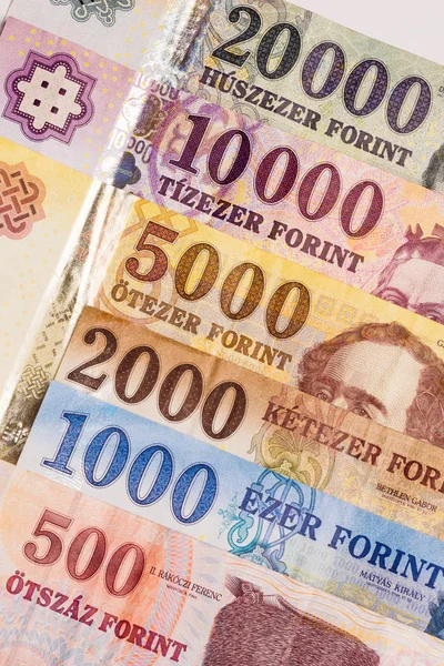 Ungerska Forint Europeiska Sedlar Färgglada Papper Pengar Cash Och Utbyte — Stockfoto