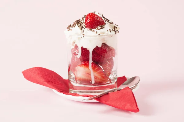 strawberry whipped cream dessert
