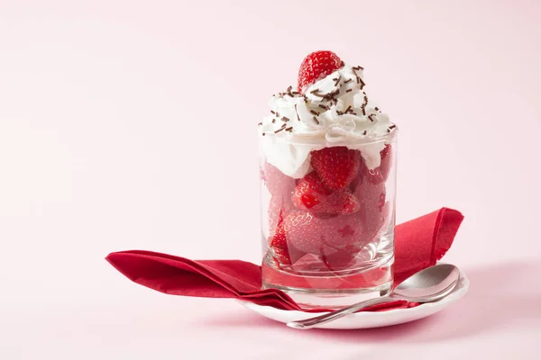 strawberry whipped cream dessert
