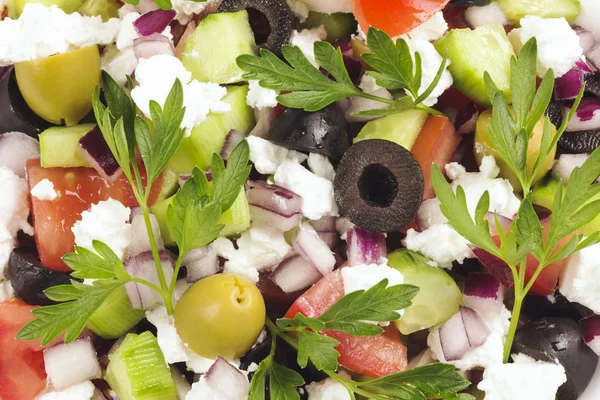 Griechischer Salat mediterrane Küche — Stockfoto