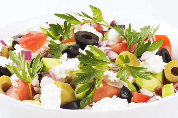Здоровий грецький салат — стокове фото