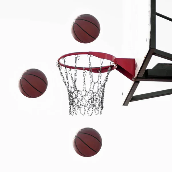 Pelota cesta de baloncesto — Foto de Stock