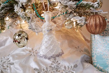 Noel ağacı iç tasarım köpüklü dekorasyon tatil süsler