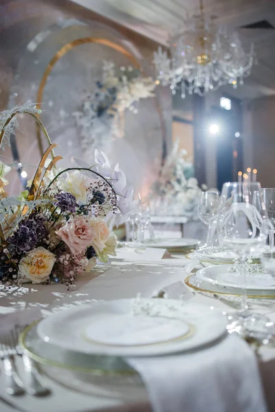 Wedding decorations. Floral design of the registration area and banquet hall