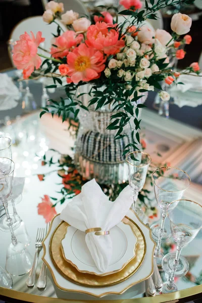 Wedding Decorations Floral Design Registration Area Banquet Hall — Stock Photo, Image