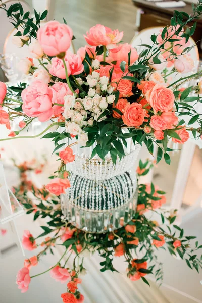 Wedding decorations. Floral design of the registration area and banquet hall