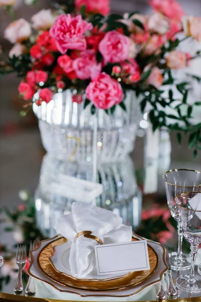 Wedding Decorations Floral Design Registration Area Banquet Hall — Stock Photo, Image