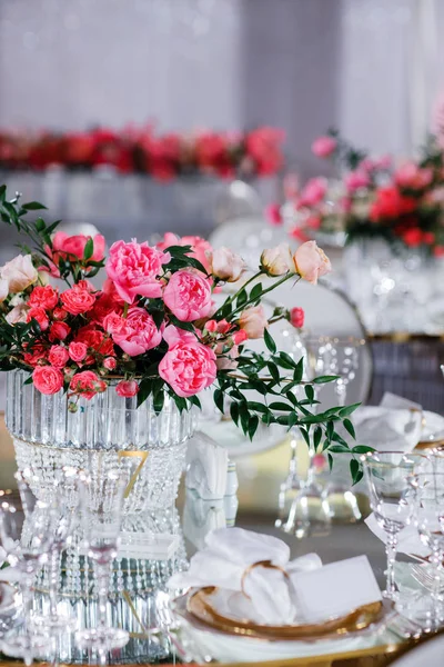 Wedding Decorations Floral Design Registration Area Banquet Hall — Stock Photo, Image