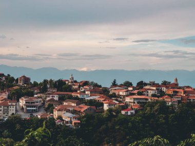 Gürcistan Hill'de üstüne güzel şehrin havadan görünümü
