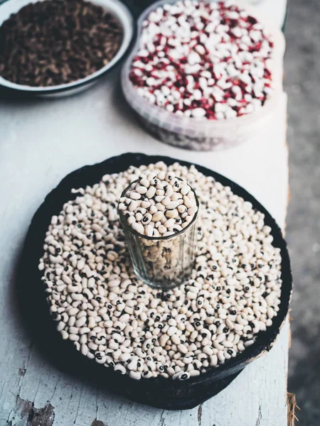 High angle view of kidney beans at georgian market — Stock Photo