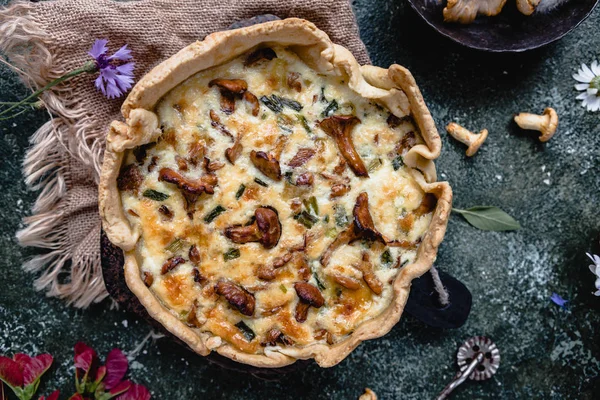 Mushroom pie — Stock Photo