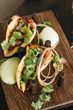 sebze ve maydanoz, Meksika mutfağı ile lezzetli tacos 