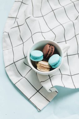 kompozisyon Kupası, tatlı tatlı lezzetli macaroons 