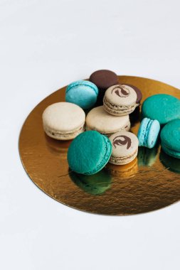 kompozisyon lezzetli macaroons, tatlı tatlı 