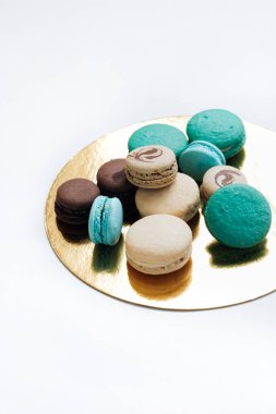 kompozisyon lezzetli macaroons, tatlı tatlı 