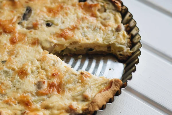 Délicieuse Tarte Maison Dans Plat Cuisson — Photo