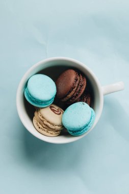 kompozisyon Kupası, tatlı tatlı lezzetli macaroons 