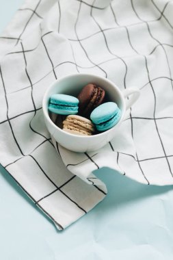 kompozisyon Kupası, tatlı tatlı lezzetli macaroons 