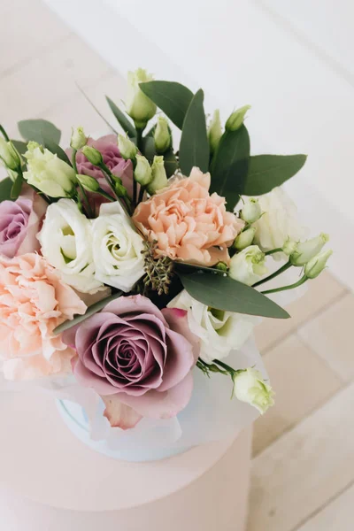 Vacker Vårbukett Med Mjuka Blommor — Stockfoto