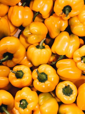 sarı taze kırmızı biber biber, yemek arka plan yığını 