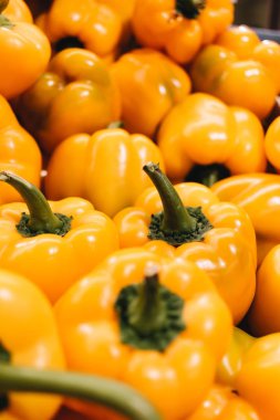 sarı taze kırmızı biber biber, yemek arka plan yığını 