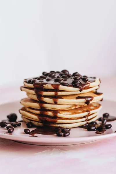 Stack Delicious Homemade Pancakes Sauce — Stock Photo, Image