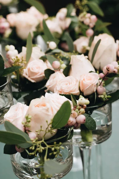 Flores Rosas Elegante Decoración Floral Boda —  Fotos de Stock