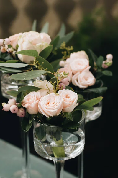 Flores Rosas Elegante Decoración Floral Boda —  Fotos de Stock