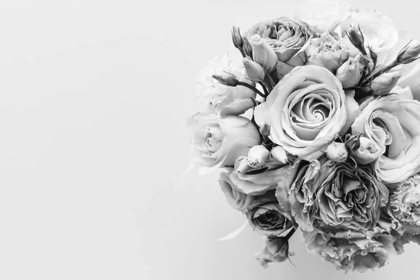 Belas Flores Concurso Bouquet Primavera Preto Branco — Fotografia de Stock