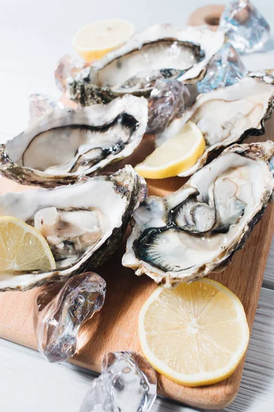 Delicious Oysters Lemon Seafood Delicacy — Free Stock Photo