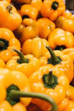 sarı taze kırmızı biber biber, yemek arka plan yığını 