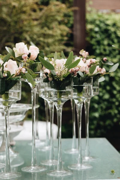Fiori Rosa Elegante Decorazione Floreale Matrimonio — Foto Stock