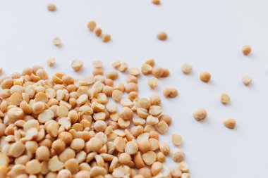 ham kuru bezelye ile cam kavanoz, makro