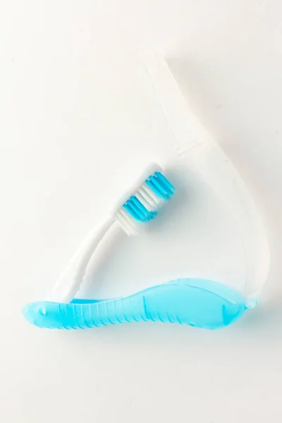 Blue New Toothbrush White Background — Stock Photo, Image