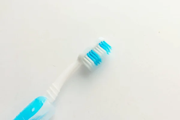 Blue New Toothbrush White Background — Stock Photo, Image