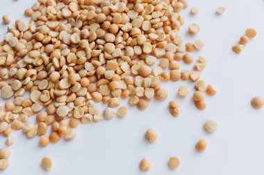 ham kuru bezelye ile cam kavanoz, makro